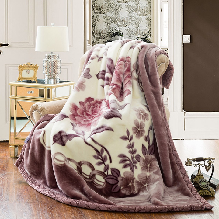 Super soft Raschel double-layer thick cloud blanket